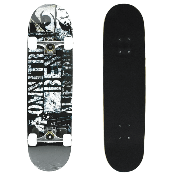 Senmi 7 Plies Maple Double Kick Concave Deck Cool alphabet Grip Tape Skateboard for Primary Intermediate + Free Skateboard Bag